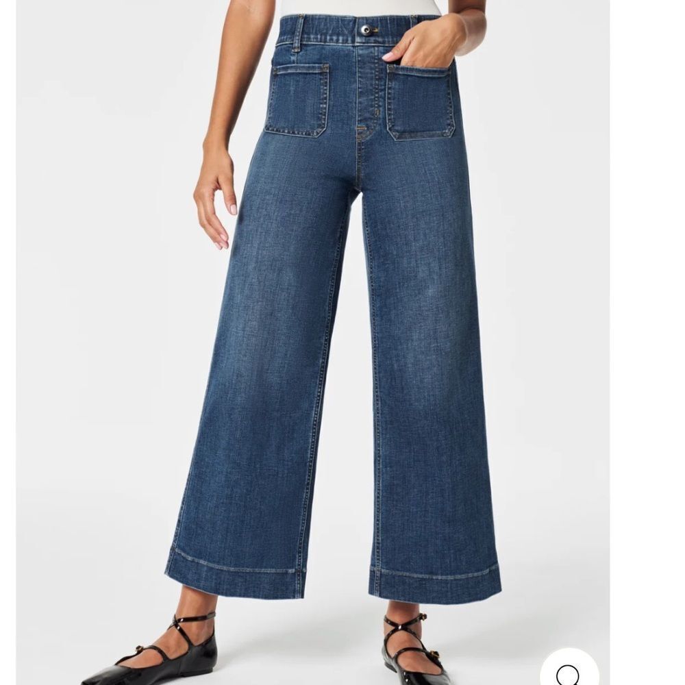 SPANX: CROPPED WIDE LEG JEANS-LL1